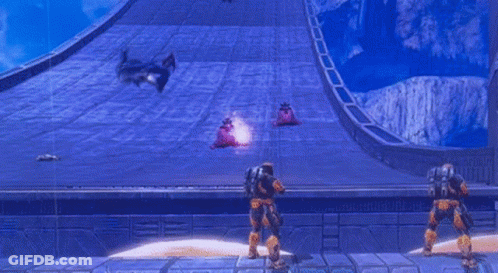 A Video Game Character Is Fighting Another Character In A Video Game . GIF