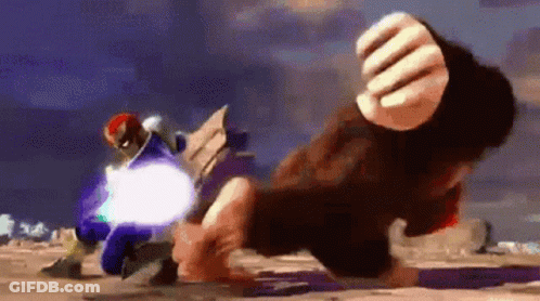 A Video Game Character Is Fighting Another Video Game Character . GIF
