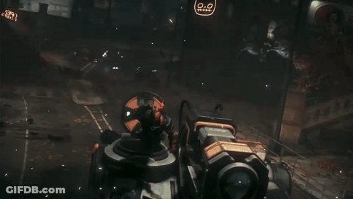 A Video Game Character Is Flying Through The Air With A Sign In The Background That Says ' No Smoking ' GIF