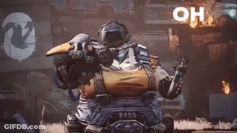A Video Game Character Is Giving A Thumbs Up In Front Of A Burning Building GIF