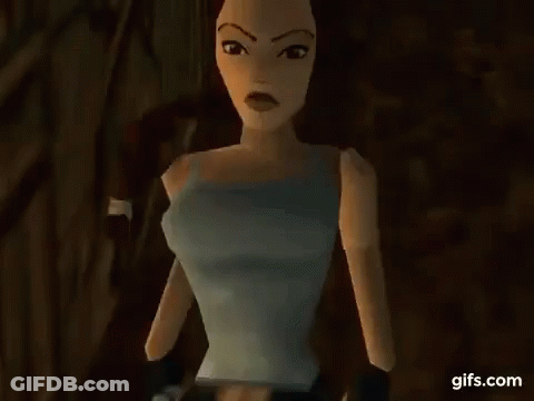 A Video Game Character Is Holding A Gun And A Flashlight .. GIF