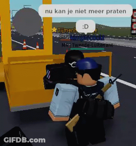 A Video Game Character Is Holding A Gun In Front Of A Yellow Booth . GIF