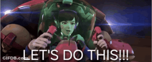 A Video Game Character Is Holding A Microphone And Saying Let 'S Do This !!! GIF