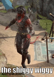 Video Game Character Jumping With The Shiggy Wiggy GIF
