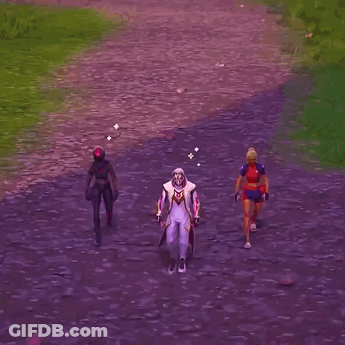 A Video Game Character Is Making A Heart With His Hands . GIF