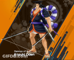 A Video Game Character Is Named Daimyo Of Kuro Kozuki Oden GIF