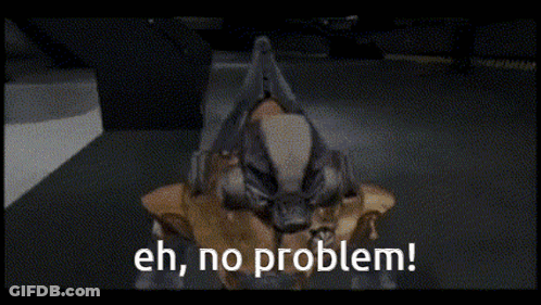 A Video Game Character Is Saying Eh No Problem GIF