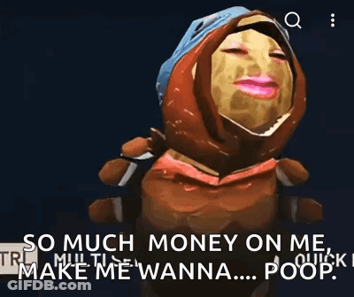 A Video Game Character Is Saying So Much Money On Me Make Me Wanna Poop GIF