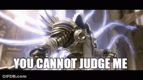 A Video Game Character Is Saying `` You Cannot Judge Me '' In A Video Game . GIF