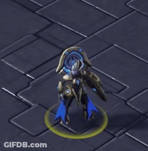 A Video Game Character Is Standing In A Yellow Circle On A Tiled Floor GIF