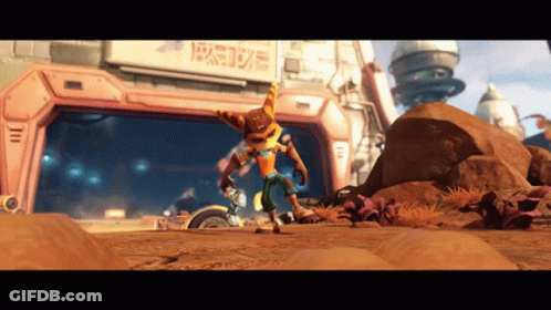 A Video Game Character Is Standing In Front Of A Building That Says ' Nintendo ' On The Side GIF