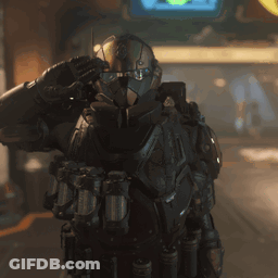 A Video Game Character Is Standing In Front Of A Screen That Says Volt GIF