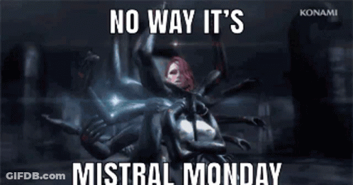 A Video Game Character Is Surrounded By Spiders And Says No Way It 'S Mistral Monday . GIF