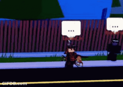A Video Game Character Is Walking Down A Street With A Fence In The Background GIF