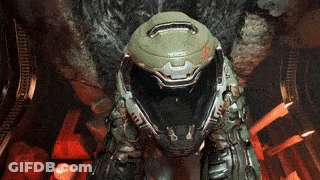 A Video Game Character Is Wearing A Helmet And Standing In A Cave GIF