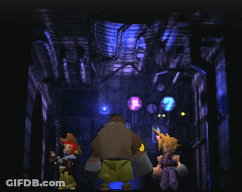 A Video Game Character Named Barret Says The Planet 'S Dyin ' Cloud ! GIF