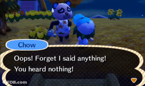 A Video Game Character Named Chow Says " Oops ! Forget I Said Anything You Heard Nothing " GIF