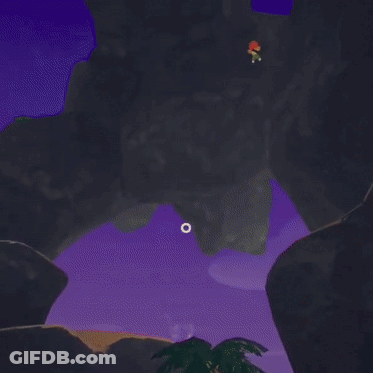 A Video Game Character Named John Peak Is Climbing A Tree In The Desert GIF