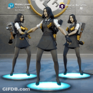 A Video Game Character Named Midas Lover Is Dancing GIF
