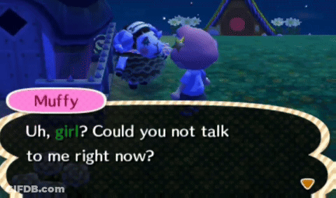 A Video Game Character Named Muffy Is Talking To A Girl GIF