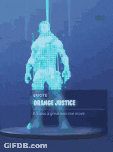 A Video Game Character Named Orange Justice Is Shown GIF