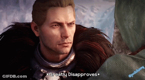 A Video Game Character Says Greatly Disappointes GIF