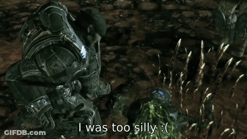 A Video Game Character Says I Was Too Silly In A Screenshot GIF