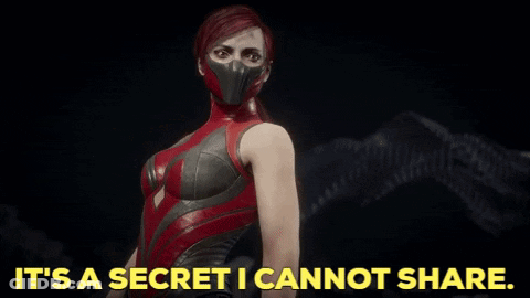 A Video Game Character Says It 'S A Secret She Cannot Share GIF