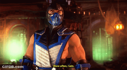 A Video Game Character Says More Often I Win . GIF