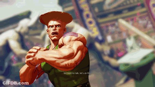 A Video Game Character Says " No Need To Talk Let 'S Do This " GIF