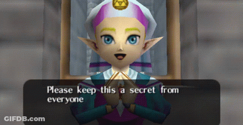 A Video Game Character Says Please Keep This Secret From Everyone GIF