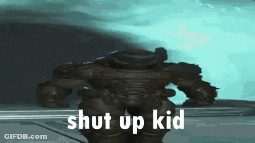 A Video Game Character Says Shut Up Kid GIF