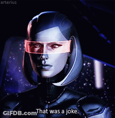 A Video Game Character Says That Was A Joke On The Screen GIF