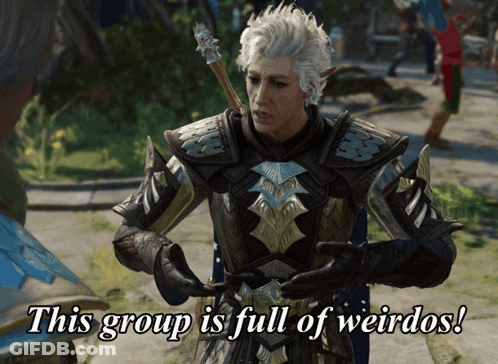 Video Game Character Saying This Group Is Full Of Weirdos GIF