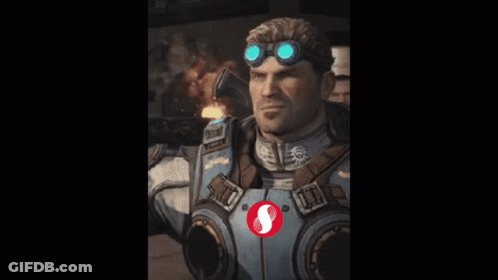 A Video Game Character Says " Yep " While Holding A Rifle GIF