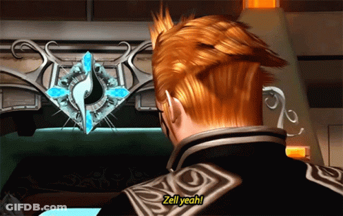 A Video Game Character Says " Zell Yeah ! " GIF