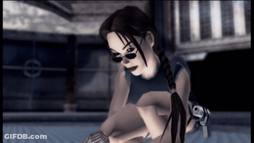 Sunglasses-Wearing Video Game Character With Braided Hair GIF