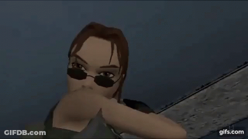 Video Game Character With Sunglasses And Gloves GIF