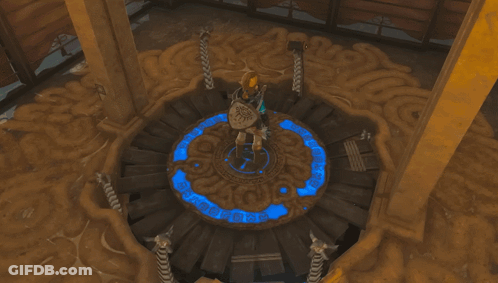 A Video Game Character With A Blue Shirt That Says Link GIF
