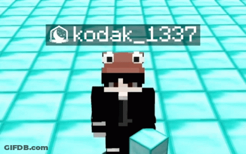 A Video Game Character With A Frog Hat And The Name Kodak_1337 GIF