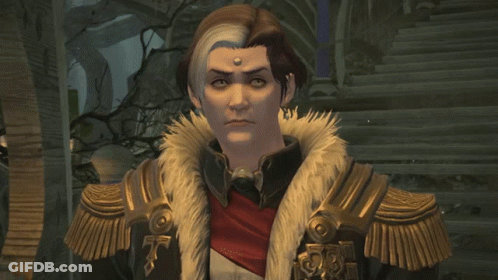 A Video Game Character With A Fur Coat And A Red Scarf GIF