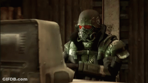 A Video Game Character With A Helmet That Says ' U.s. Air Force ' On It GIF