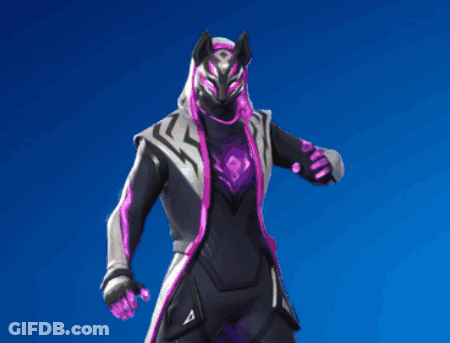 A Video Game Character With A Purple Mask On GIF
