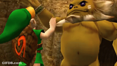 A Video Game Character With A Shield With The Letter S On It GIF
