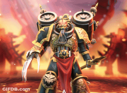 A Video Game Character With A Skull On His Chest And A Sword GIF