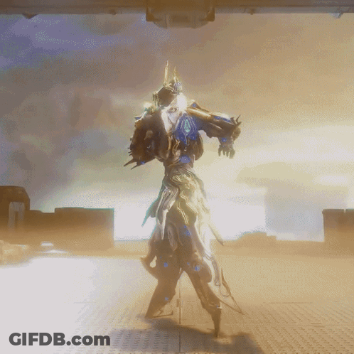 A Video Game Character With A Sword And Shield GIF