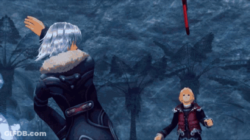 A Video Game Character With A Sword In His Hand GIF