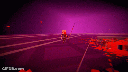A Video Game Character With Blood On His Face Is Being Attacked By Another Character GIF