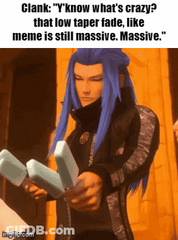 A Video Game Character With Blue Hair Says Clank Y 'Know What 'S Crazy GIF