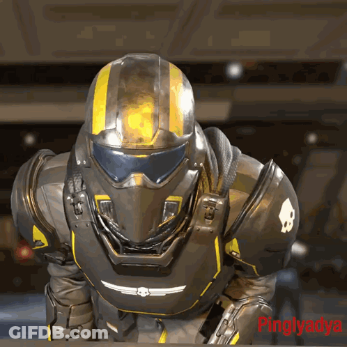A Video Game Character With Pinglyadya Written On The Bottom Right GIF